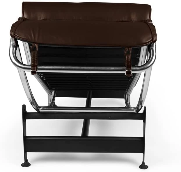 Le Corbusier Style LC4 Chaise Lounge – Premium Chocolate Brown Leather Reproduction - Image 7