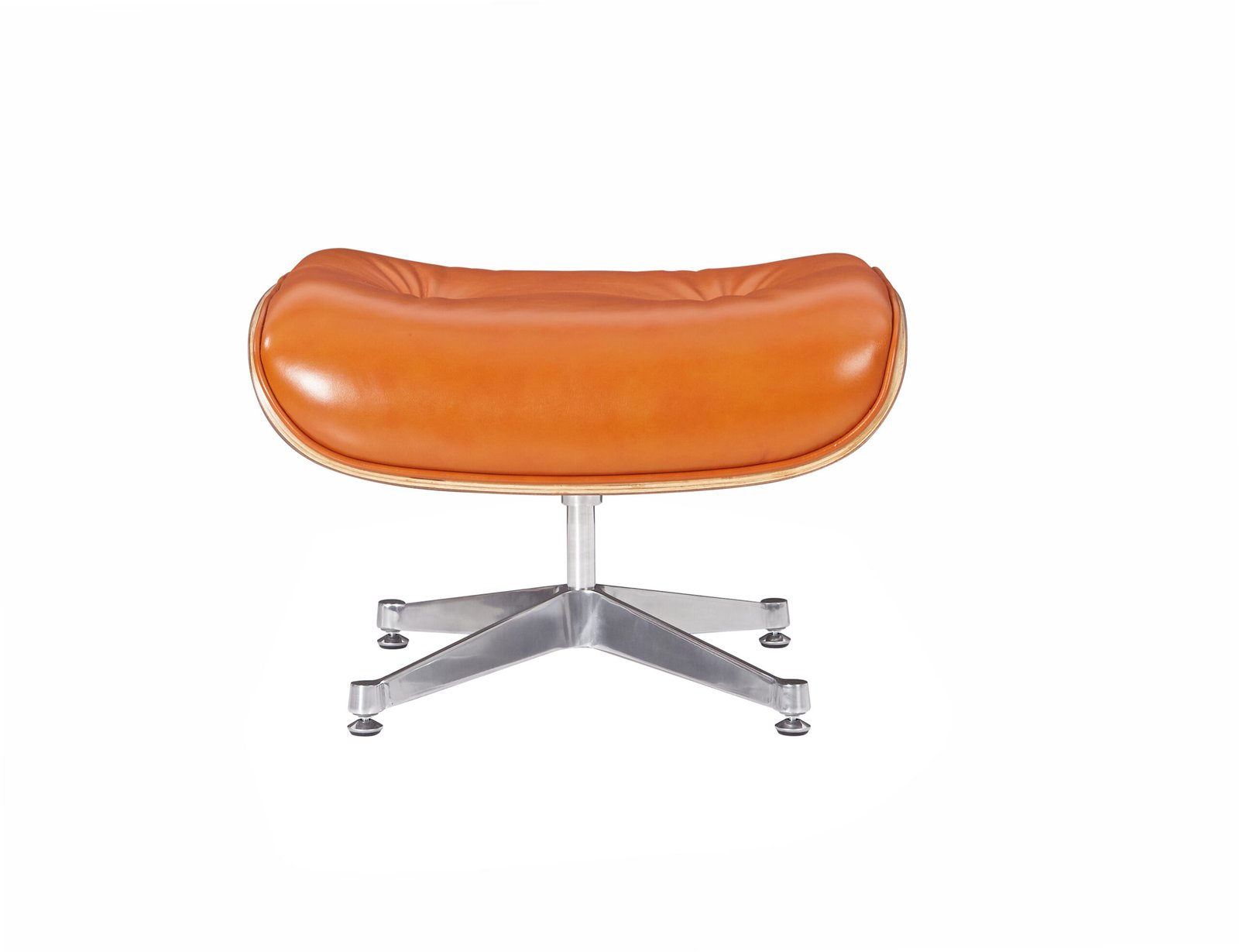 Eames Lounge Chair and Ottoman Replica in Waxy Camel Leather & Walnut Veneer - Image 8