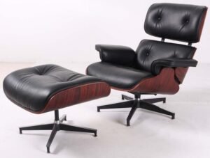 eames lounge chair ottoman black dark rosewood replica