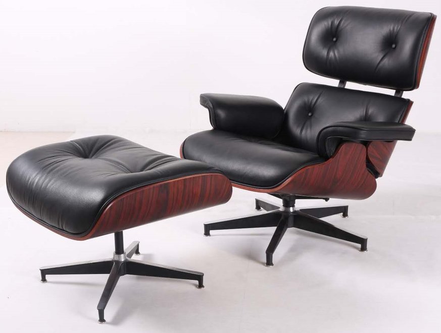 eames lounge chair ottoman black dark rosewood replica
