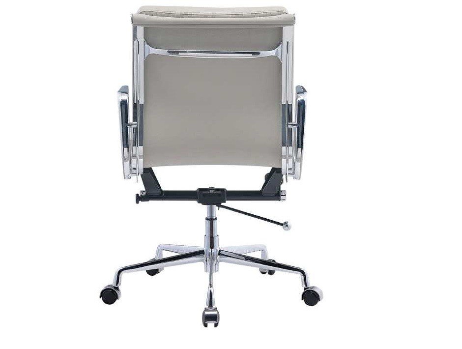 Eames Soft Pad Office Chair Replica – EA217 Low Back Light Grey Leather - Image 5