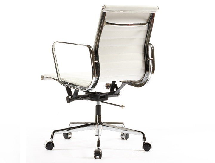 Eames Ribbed Office Chair EA117 – White Thin Pad Replica Low Back - Image 3